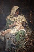Henrique Bernardelli Motherhood oil painting on canvas